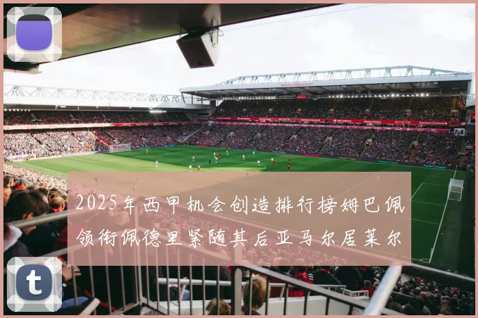 2025年西甲机会创造排行榜姆巴佩领衔佩德里紧随其后亚马尔居莱尔表现抢眼